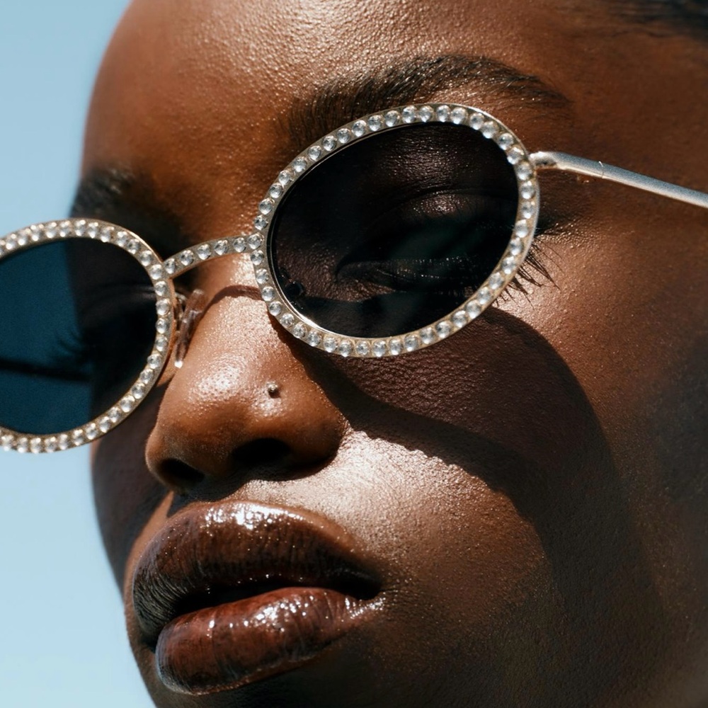 Zara Jewel Oval Sunglases BNWT